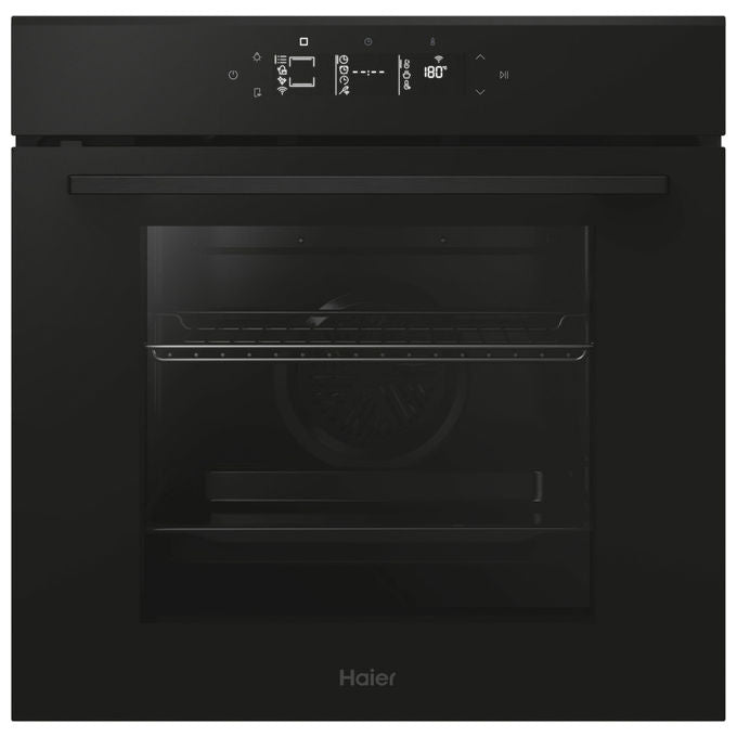 Haier H6ID25G3YTB1 ID Serie 2 Forno da incasso Elettrico Multifunzione 78 L Classe A++ Pirolitico AirFry Wi-Fi (59,5x54,8x59,5 cm) colore Nero