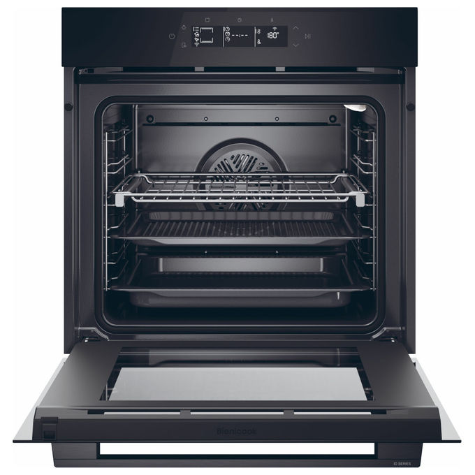 Haier H6ID25G3YTB1 ID Serie 2 Forno da incasso Elettrico Multifunzione 78 L Classe A++ Pirolitico AirFry Wi-Fi (59,5x54,8x59,5 cm) colore Nero