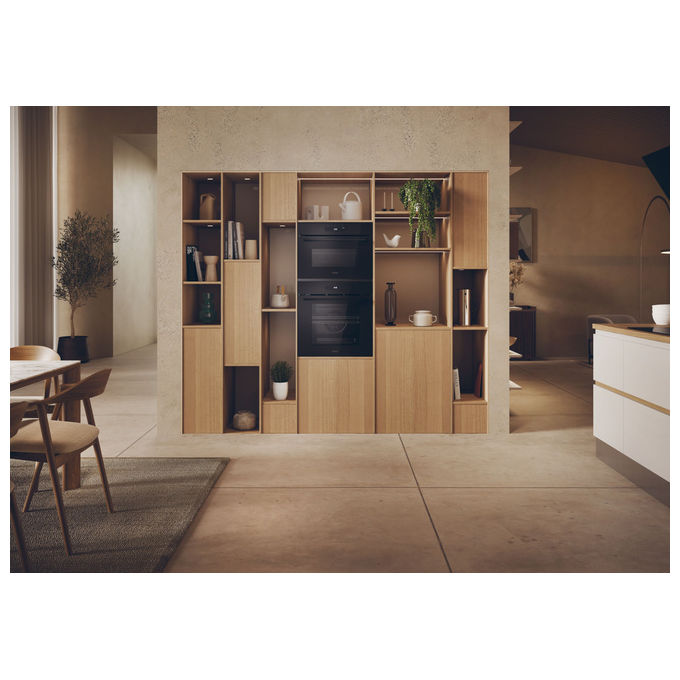 Haier H6ID25G3YTB1 ID Serie 2 Forno da incasso Elettrico Multifunzione 78 L Classe A++ Pirolitico AirFry Wi-Fi (59,5x54,8x59,5 cm) colore Nero
