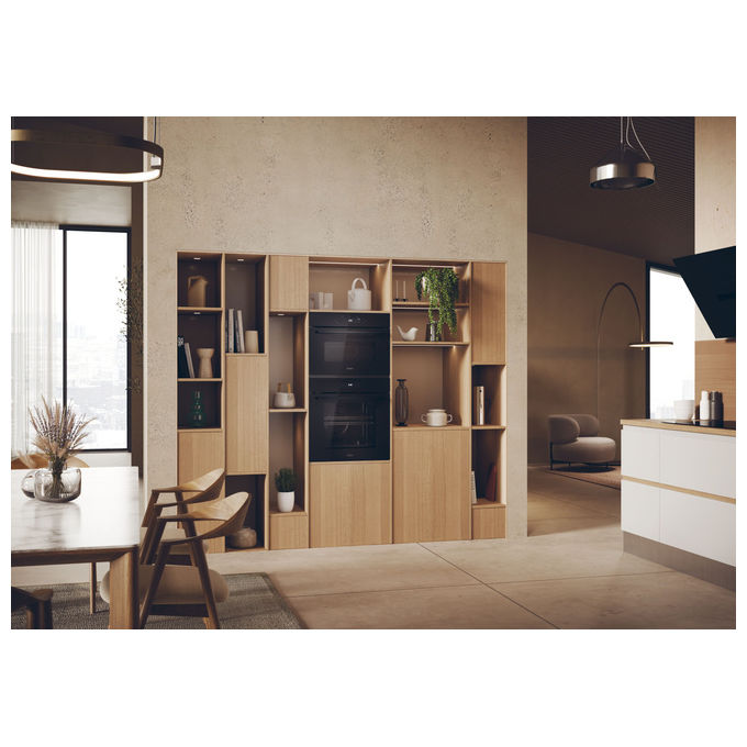 Haier H6ID25G3YTB1 ID Serie 2 Forno da incasso Elettrico Multifunzione 78 L Classe A++ Pirolitico AirFry Wi-Fi (59,5x54,8x59,5 cm) colore Nero