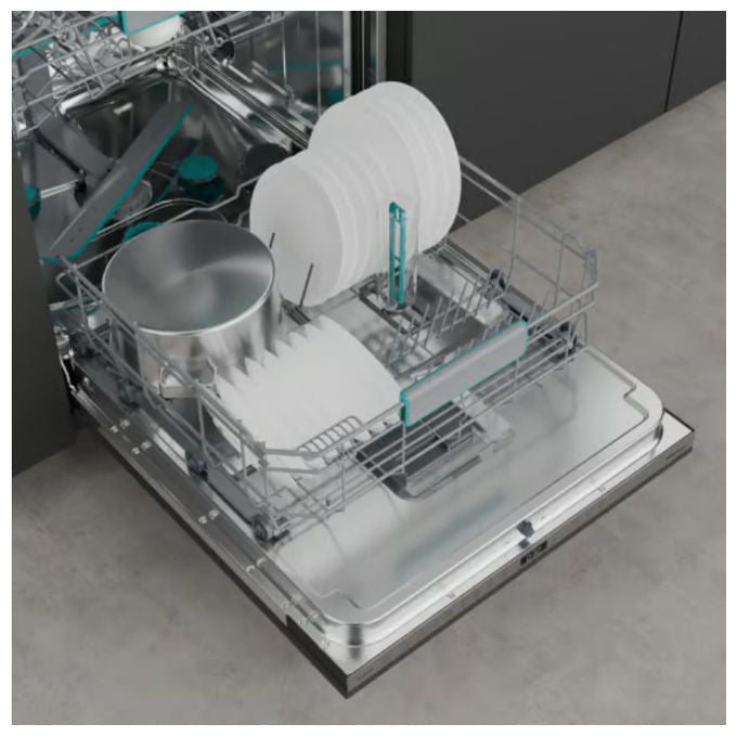 Hisense HV663A65 Lavastoviglie Incasso 16 coperti Classe A 41 dB Terzo Cestello AutoDry Inverter (82x60x55,5 cm) colore Inox