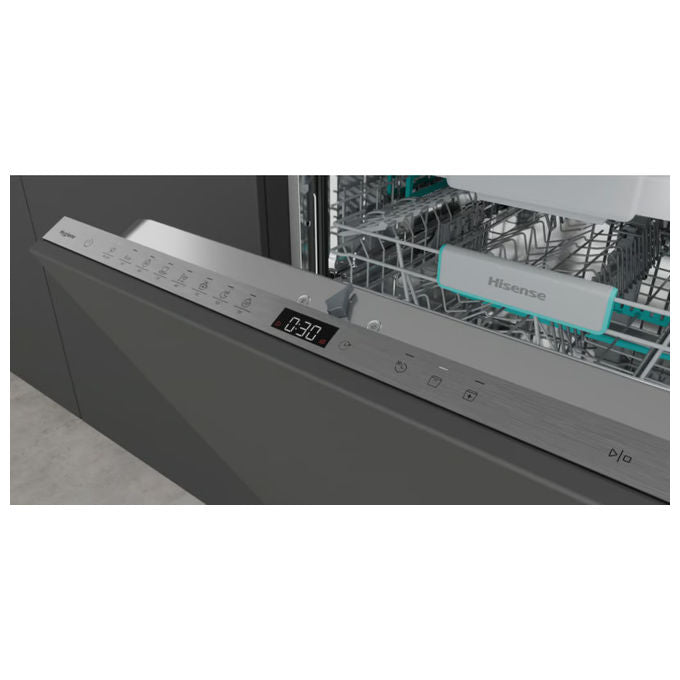Hisense HV663A65 Lavastoviglie Incasso 16 coperti Classe A 41 dB Terzo Cestello AutoDry Inverter (82x60x55,5 cm) colore Inox