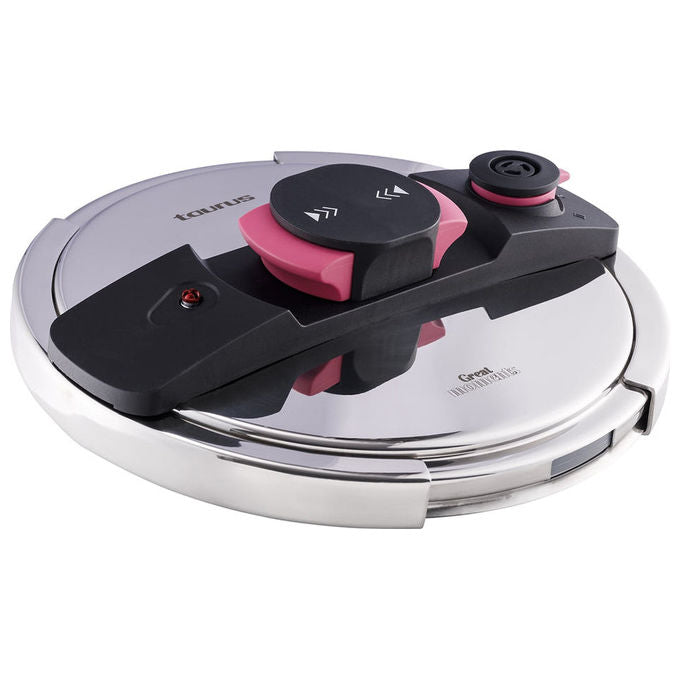 Taurus 988055000 Great Moments Superrapid Pentola a pressione 6 L 5 sistemi di sicurezza compatibile induzione colore Nero