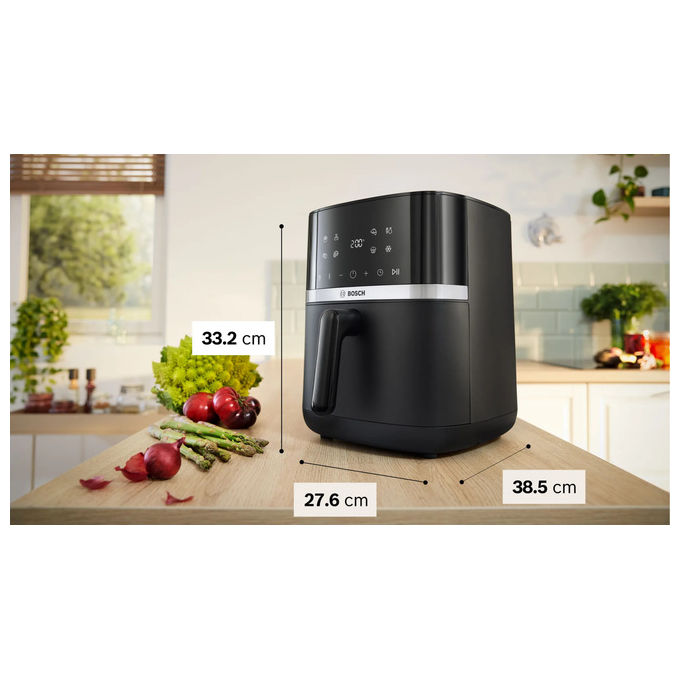 Bosch MAF462B1 Serie 4 Friggitrice ad aria 6.1 L 2050 W 9 programmi Display Touch colore Nero