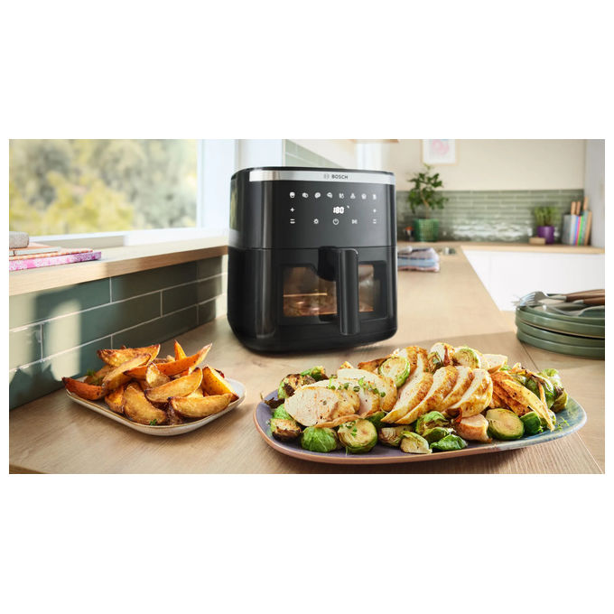 Bosch MAF671B1 Serie 6 Friggitrice ad aria 7,2 L 1800 W 7 Programmi Display Touch colore Nero