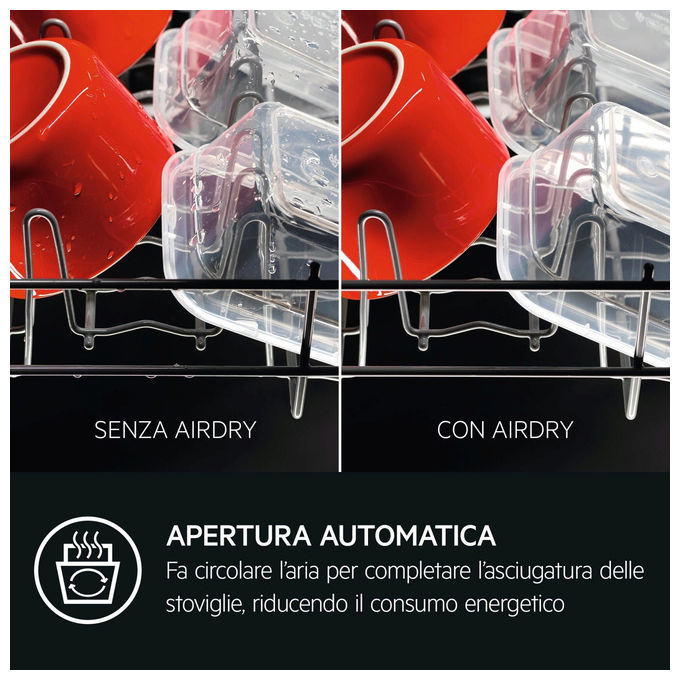 AEG FUS7674APM Serie 7000 Lavastoviglie Incasso Parziale 14 coperti Classe A 44 dB AirDry GlassCare (82x60x58 cm) colore Acciaio Inox