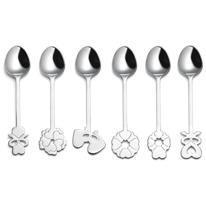 Guzzini Set 6 Cucchiaini da Te' Acciaio Inox 18-10 Zelda