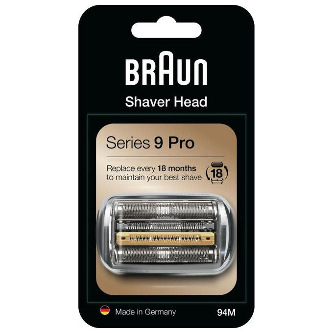 Braun Testina di Ricambio Series 9 94M Argento per Rasoio Elettrico Uomo
