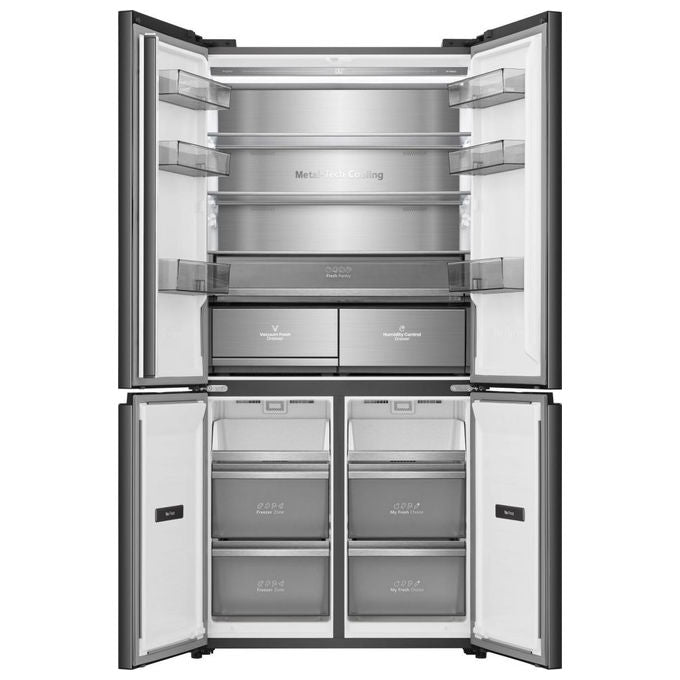 Hisense RQ768N4GBE Frigorifero 4 Porte 591 L 190 cm Classe E 37 dB Total No Frost Multi Air Flow colore Nero