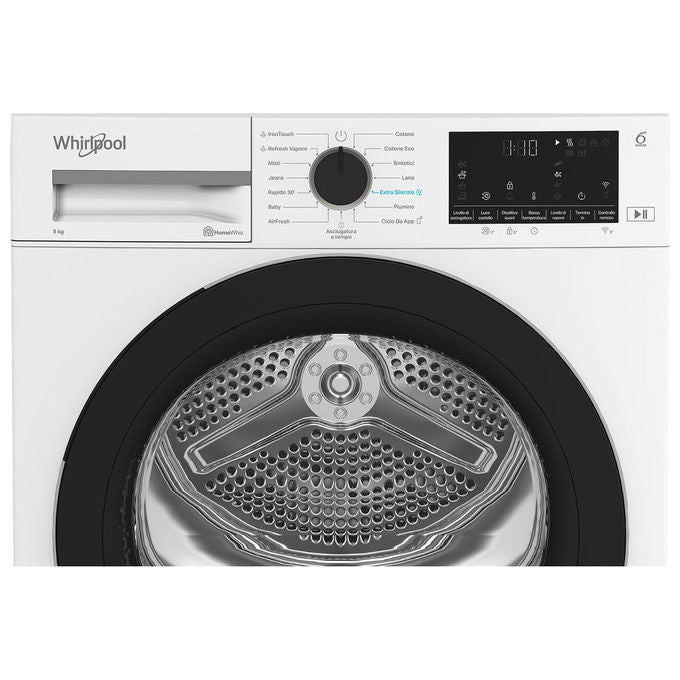 Whirlpool C WD R49M WBS IT Asciugatrice Pompa di Calore 9 Kg Classe C Wi-Fi 6TH SENSE (84.6x59.8x67.4 cm) colore Bianco
