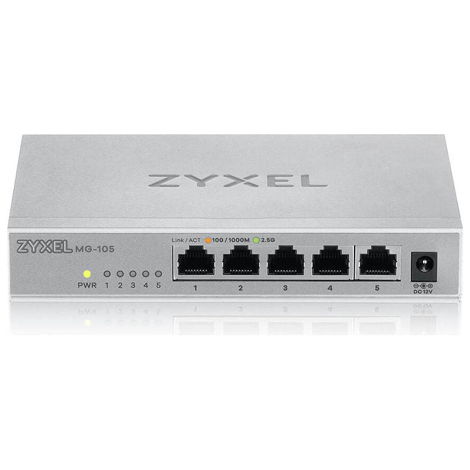 Zyxel XMG-105 Switch Non Gestito 2.5G Ethernet Grigio