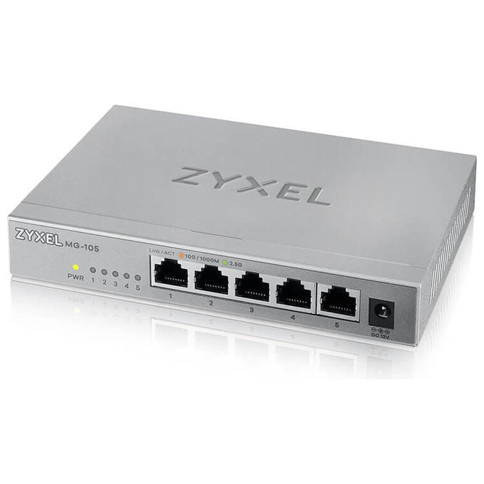 Zyxel XMG-105 Switch Non Gestito 2.5G Ethernet Grigio