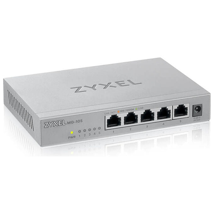 Zyxel XMG-105 Switch Non Gestito 2.5G Ethernet Grigio