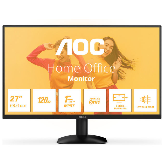 AOC 27B35HM Monitor PC 27'' VA Full HD 1920x1080 100Hz 1ms Adaptive Sync HDMI VGA VESA 100x100 colore Nero