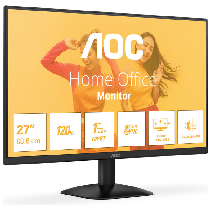 AOC 27B35HM Monitor PC 27'' VA Full HD 1920x1080 100Hz 1ms Adaptive Sync HDMI VGA VESA 100x100 colore Nero