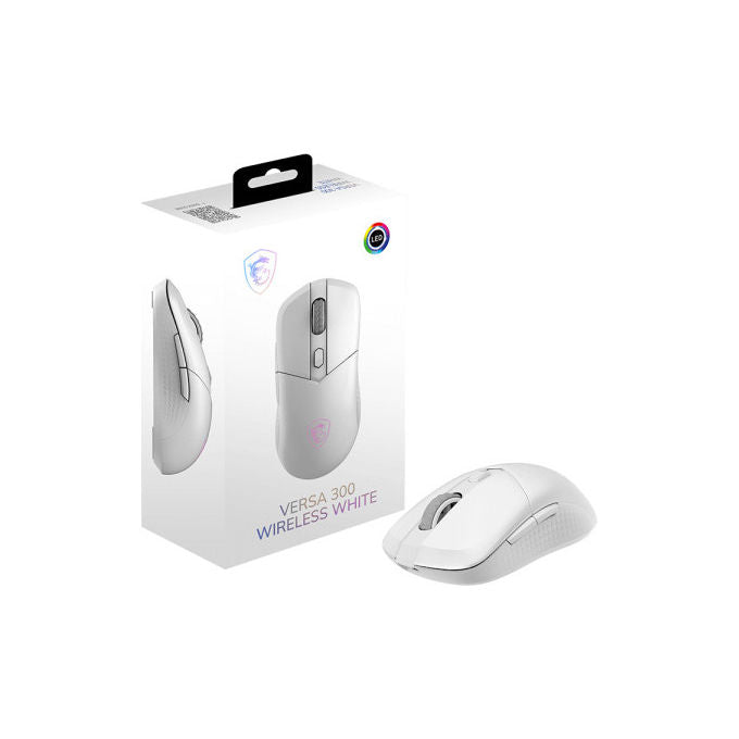 MSI Versa 300 Mouse Wireless Gaming Bianco Ergonomico 8000 Dpi