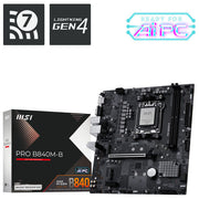 Msi Pro B840M-B Scheda Madre Am5 Micro Atx