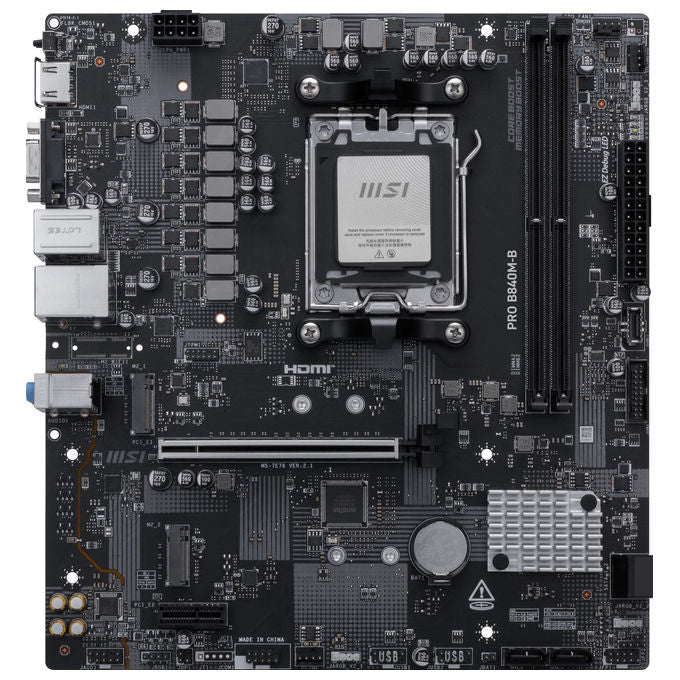 Msi Pro B840M-B Scheda Madre Am5 Micro Atx