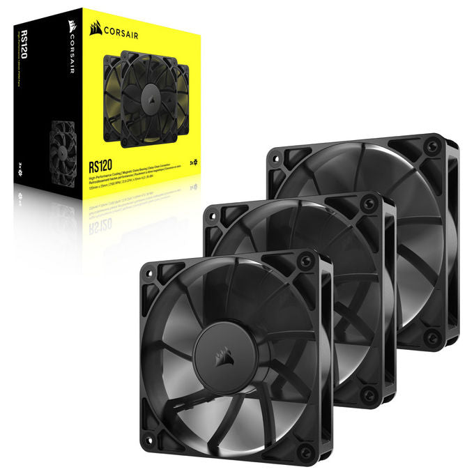 Corsair RS120, Ventola per PC 12 cm, Nero, confezione da 3