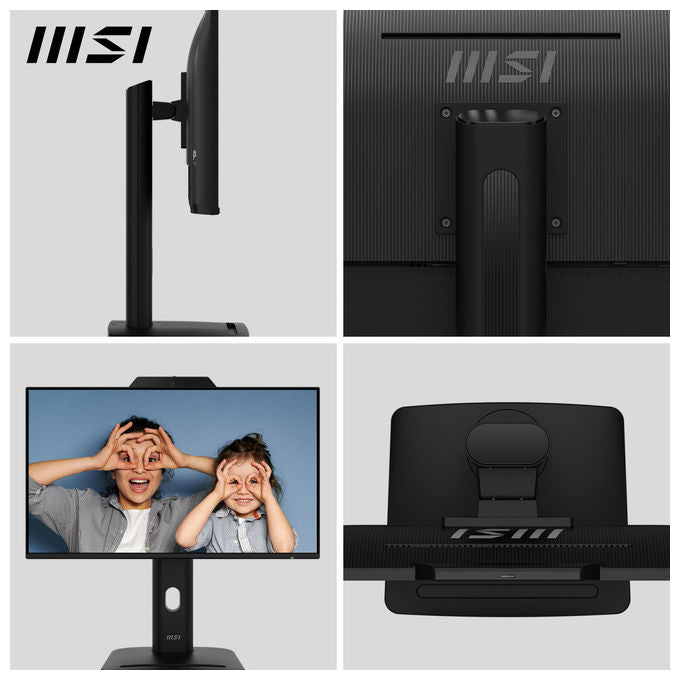 MSI PRO MP242PMG Monitor PC 23.8'' Full HD IPS 120Hz Webcam Altoparlanti Hub USB 2.0 VESA colore Nero