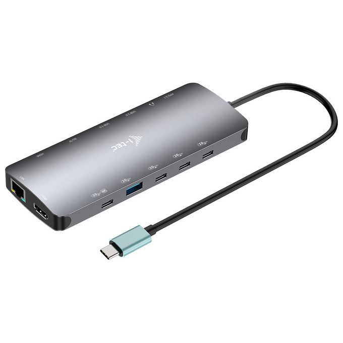 I-tec Docking Station USB-C Nano 3 Display 140W con Caricatore Universale