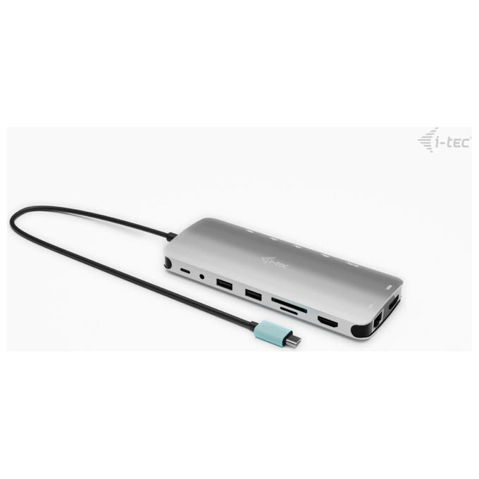 I-tec Docking Station USB-C Nano 3 Display 140W con Caricatore Universale
