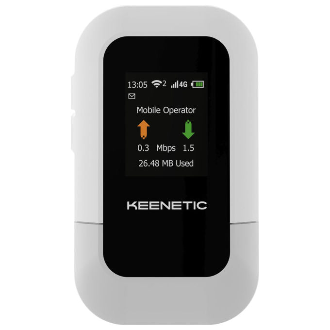 Keenetic KN-5110-01-EU Roamer 4G Hotspot Mobile Wi-Fi 6 LTE 150 Mbps Batteria 3000 mAh colore Nero