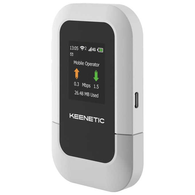 Keenetic KN-5110-01-EU Roamer 4G Hotspot Mobile Wi-Fi 6 LTE 150 Mbps Batteria 3000 mAh colore Nero