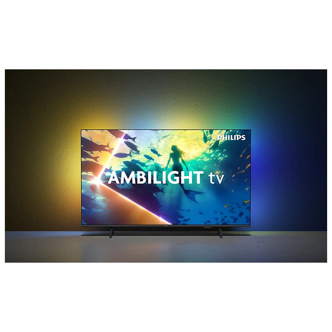 Philips 55PUS8010-12 Ambilight TV LED 4K UHD 55'' Smart TV Titan OS Dolby Atmos HDR10 colore Nero