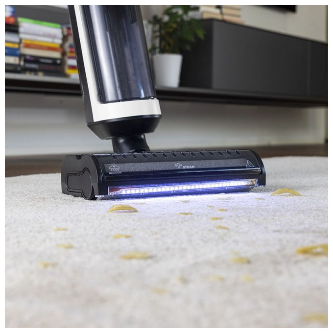 Polti WDEU0003 RollySteam Aspirapolvere Lavapavimenti Senza Filo 3in1 a Vapore HEPA 450W 14000Pa 35 min colore Nero Grigio Bianco