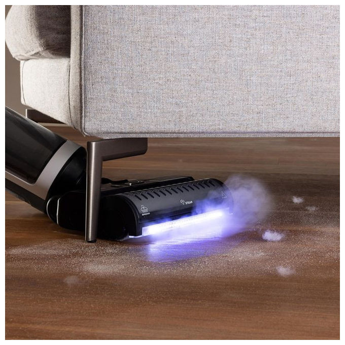 Polti WDEU0003 RollySteam Aspirapolvere Lavapavimenti Senza Filo 3in1 a Vapore HEPA 450W 14000Pa 35 min colore Nero Grigio Bianco