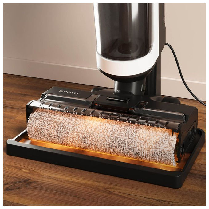 Polti WDEU0003 RollySteam Aspirapolvere Lavapavimenti Senza Filo 3in1 a Vapore HEPA 450W 14000Pa 35 min colore Nero Grigio Bianco