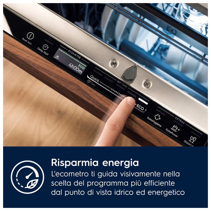 Electrolux EES68525L Serie 600 SatelliteClean Lavastoviglie Incasso Scomparsa Totale 14 coperti Classe B 42 dB AirDry (82x60x56 cm) colore Nero