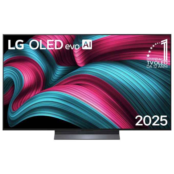 LG OLED55C55LA Serie C5 Smart TV OLED evo 55'' 4K WebOS 25 α9 Gen8 Dolby Vision VRR 144Hz 40W colore Nero