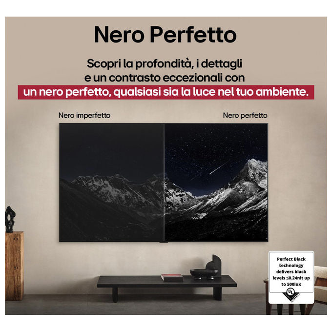 LG OLED55C55LA Serie C5 Smart TV OLED evo 55'' 4K WebOS 25 α9 Gen8 Dolby Vision VRR 144Hz 40W colore Nero