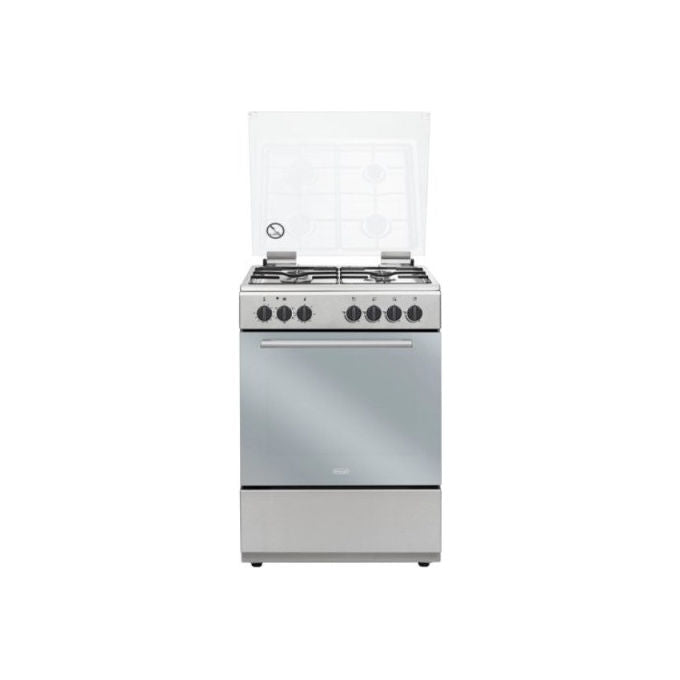 De'Longhi DL554EX2 Cucina Libera Installazione Gas 4 Fuochi Forno Elettrico 52 L Grill Classe A (84x50x55 cm) colore Acciaio Inox