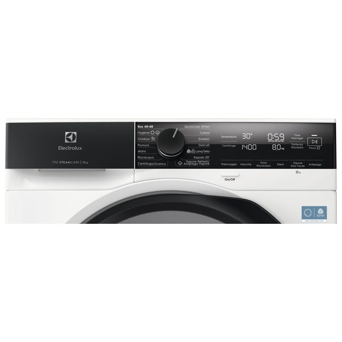 Electrolux EW7F411BG3 Serie 700 Lavatrice Frontale 11 Kg 1400 rpm Classe A Inverter SteamCare 14 Programmi (85x60x64 cm) colore Bianco