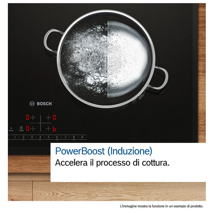 Bosch PUE612BB1E Serie 6 Piano cottura a induzione 60 cm 4 zone PowerBoost Touch colore Bianco
