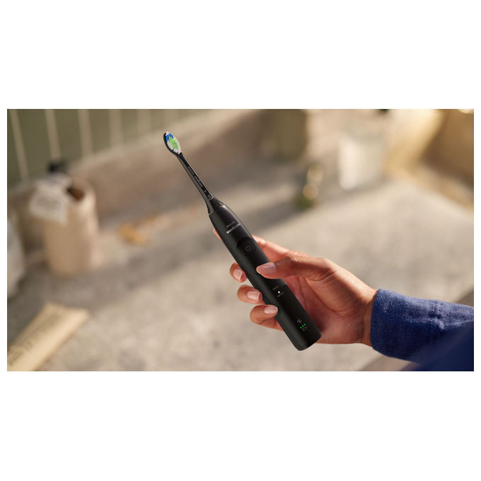Philips HX7119-02 Sonicare 5500 Spazzolino elettrico sonico 2 modalita' timer 504h autonomia colore Nero Bianco