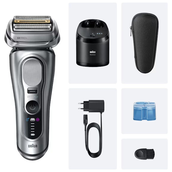 Braun Series 9 Pro+ 9667CC Rasoio Elettrico WetandDry Argento