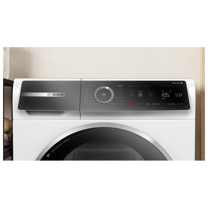 Bosch WQB246C0II Serie 8 Asciugatrice Pompa di Calore 9 Kg Classe B Condensatore Autopulente Iron Assist Wi-Fi (84x60x61 cm) colore Bianco