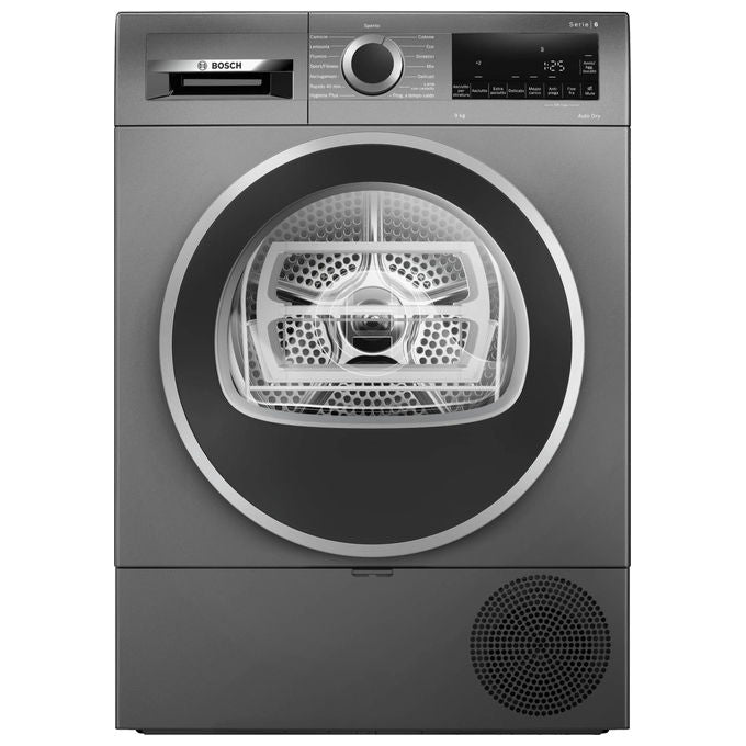 Bosch WQG243DRII Serie 6 Asciugatrice Pompa di Calore 9 Kg Classe C AutoDry Filtro Easy Clean (84.2x59.8x61.3 cm) colore Antracite
