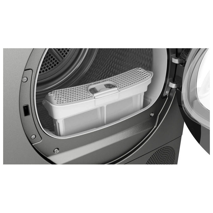 Bosch WQG243DRII Serie 6 Asciugatrice Pompa di Calore 9 Kg Classe C AutoDry Filtro Easy Clean (84.2x59.8x61.3 cm) colore Antracite