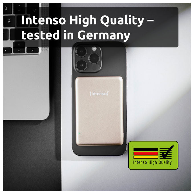 Intenso Power Bank 10000 mAh Carica Wireless Color Champagne