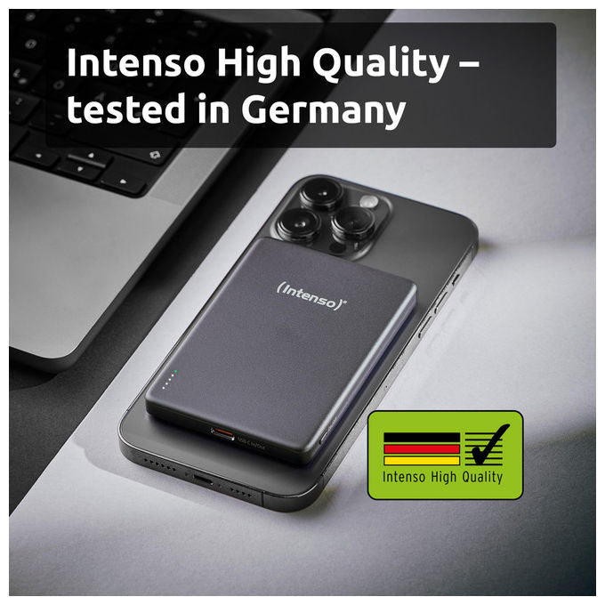 Intenso MW5000 Power Bank Magnetico 5000mAh con Ricarica Wireless Grigio