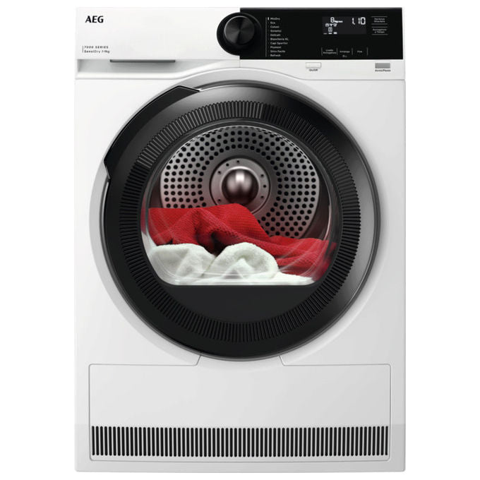 AEG TR7HE9C Serie 7000 Asciugatrice Pompa di Calore 9 Kg Classe C SensiDry MixDry PreciseDry 64 dB (85x59.6x63.6 cm) colore Bianco