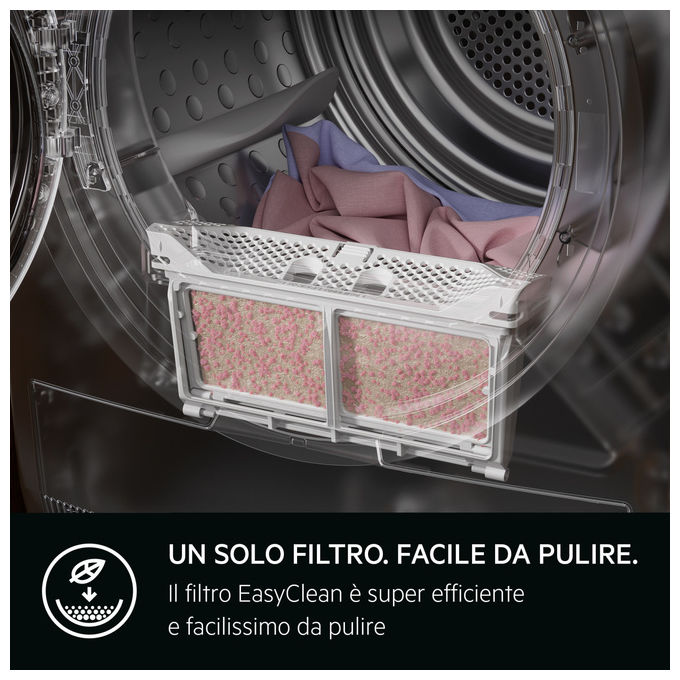 AEG TR7HE9C Serie 7000 Asciugatrice Pompa di Calore 9 Kg Classe C SensiDry MixDry PreciseDry 64 dB (85x59.6x63.6 cm) colore Bianco
