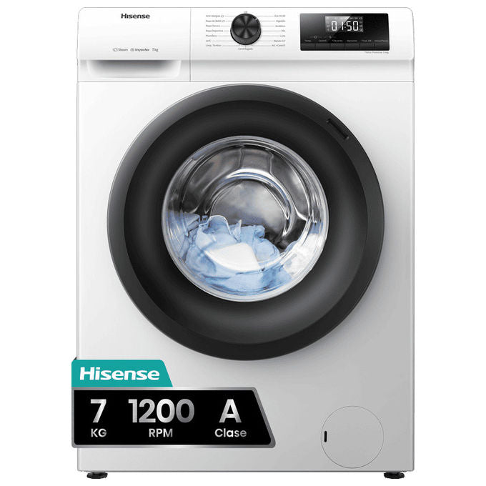 Hisense WFQP701219VM Lavatrice classe A 7 kg 1200 giri-min altezza 845 cm x larghezza 595 cm Bianco