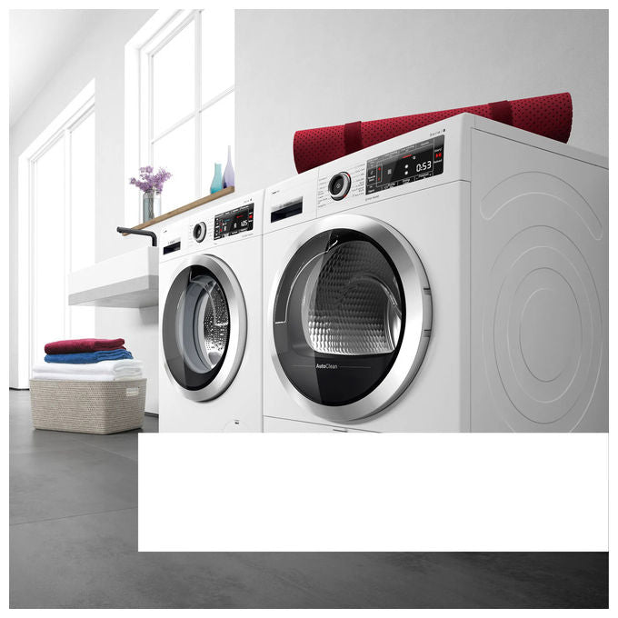 Bosch WQG243C0II Serie 6 Asciugatrice a Pompa di Calore 9 Kg Classe C AutoDry Iron Assist SensitiveDrying (84x60x61 cm) colore Bianco
