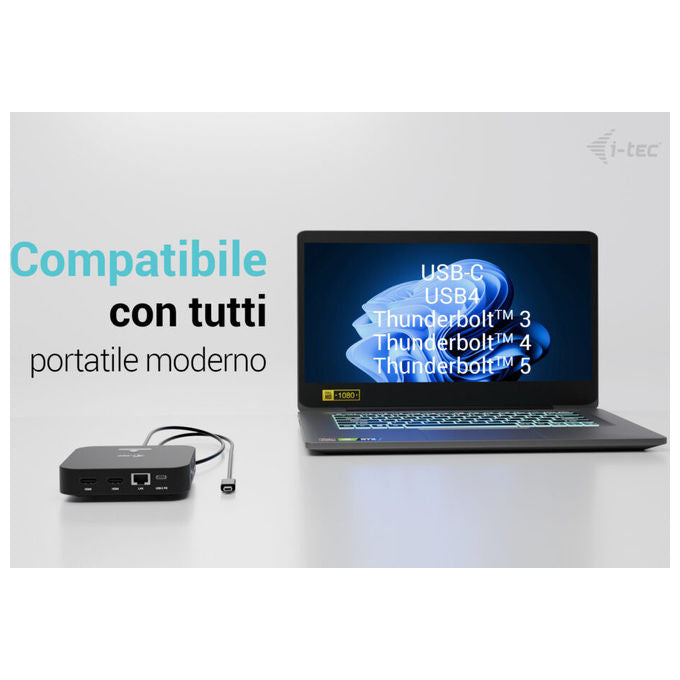 I-tec Docking Station USB-C Dual HDMI 4K con Power Delivery 100W